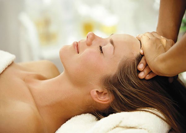 Head massage is an effective method of creating a state of relaxation