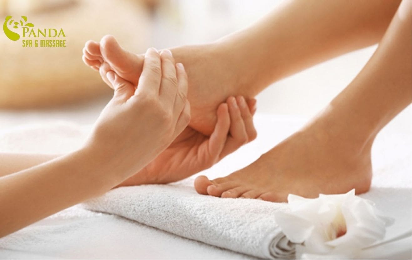 Foot reflexology massage