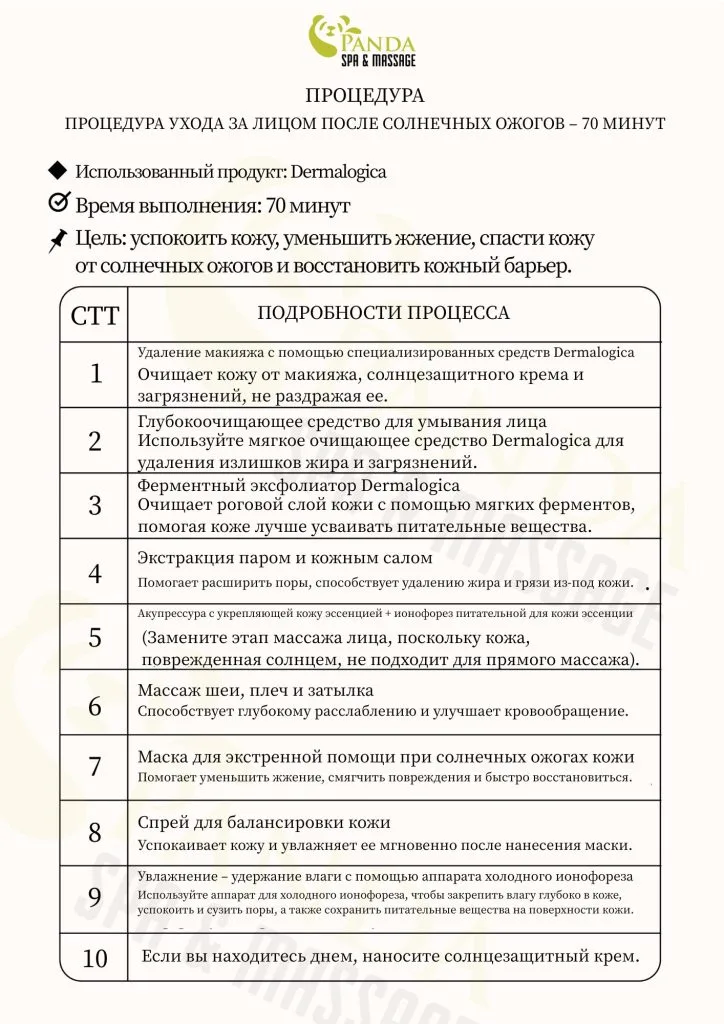 Уход за обгоревшей кожей