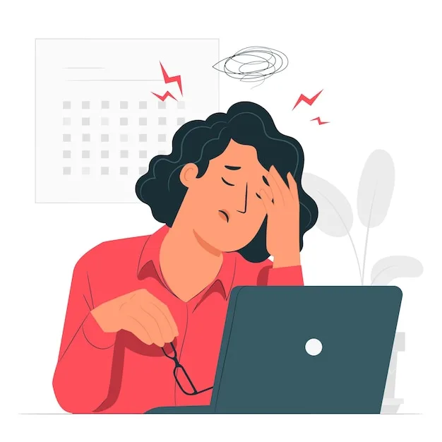 Stress concept illustration Free Vector