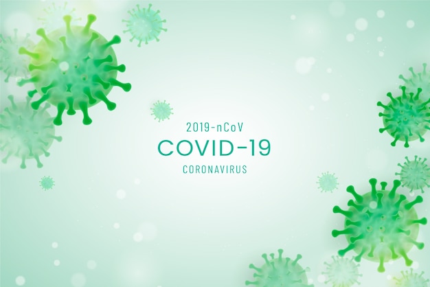 Realistic coronavirus background Free Vector