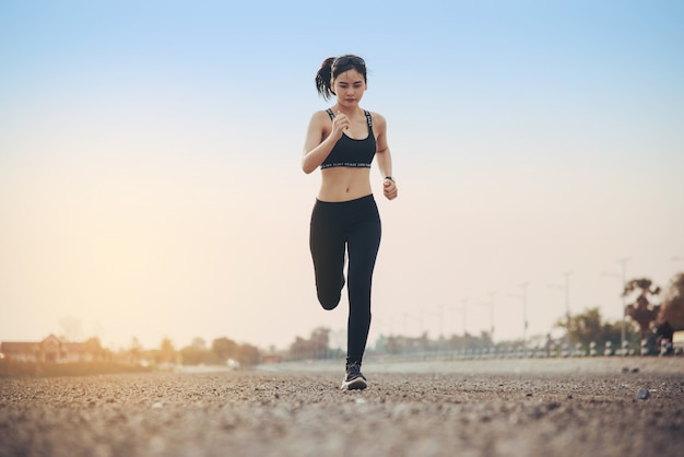 Young fitness woman runner