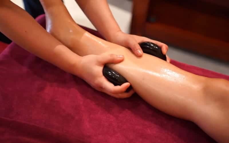 핫스톤 발 마사지