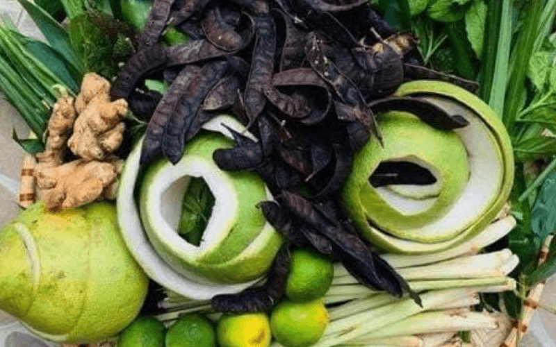 nguyên liệu gội đầu dưỡng sinh