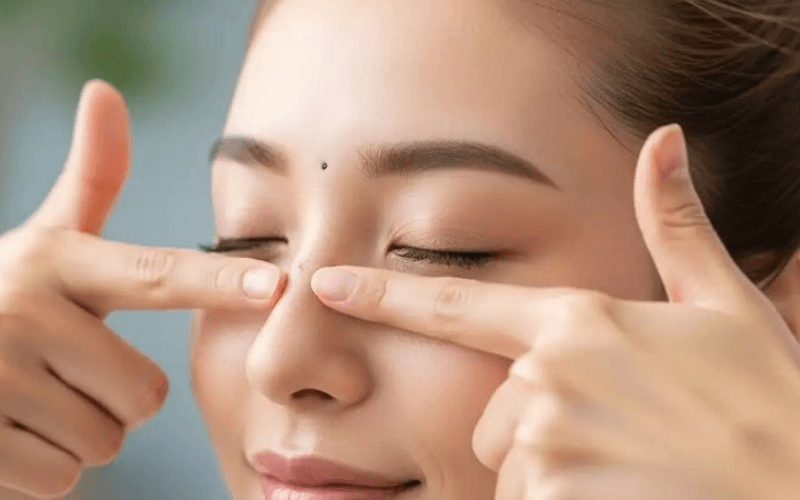 bấm huyệt mặt