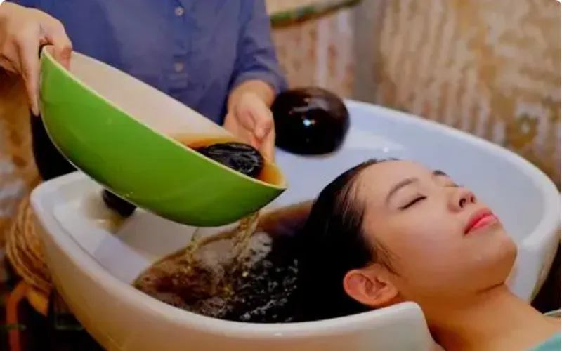 herbal hair washing
