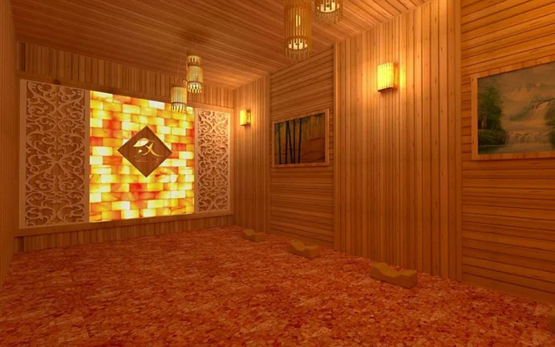 spa massage with sauna room