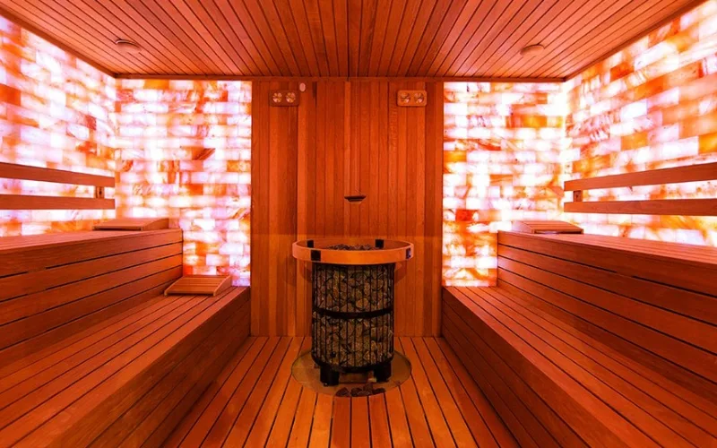 spa massage with sauna room
