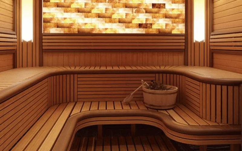 spa massage with sauna room