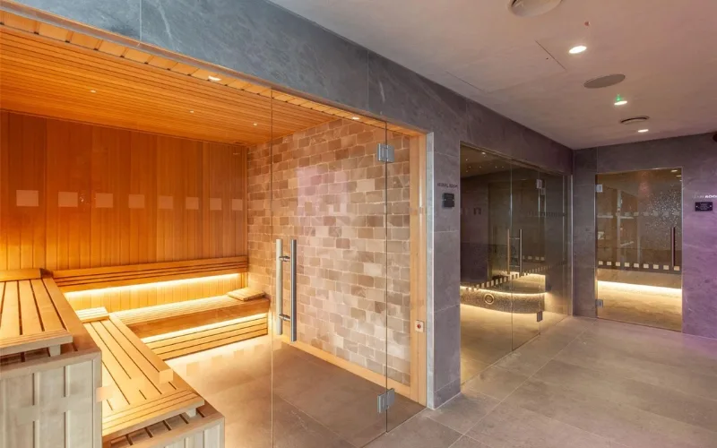 spa massage with sauna room