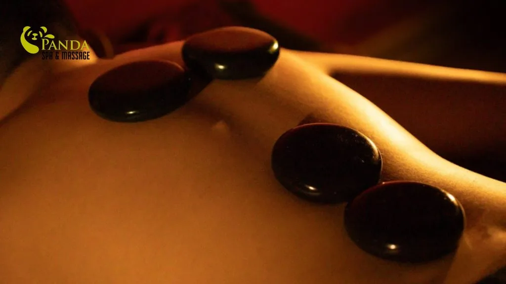 Hot stone body massage