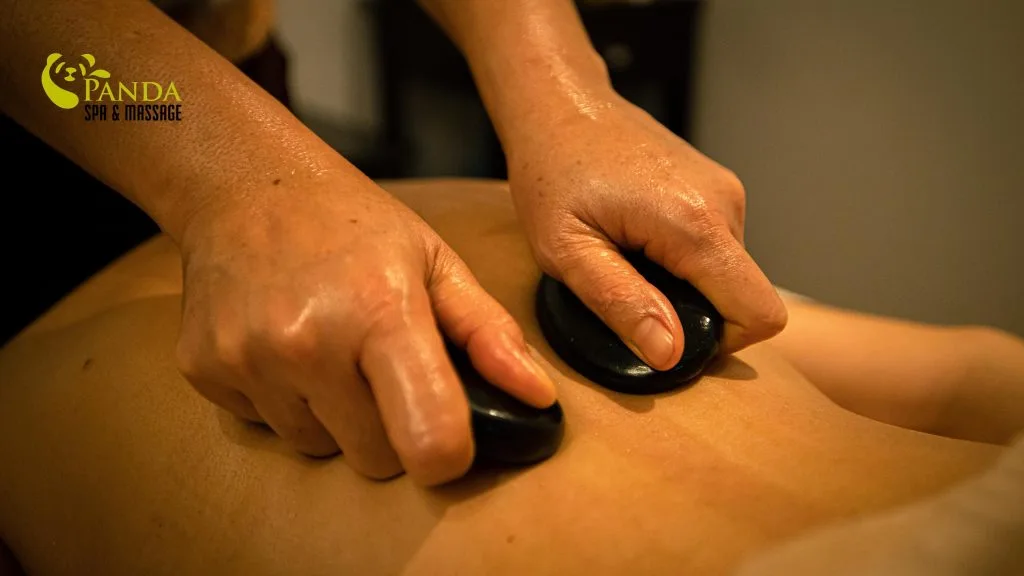 Hot stone body massage