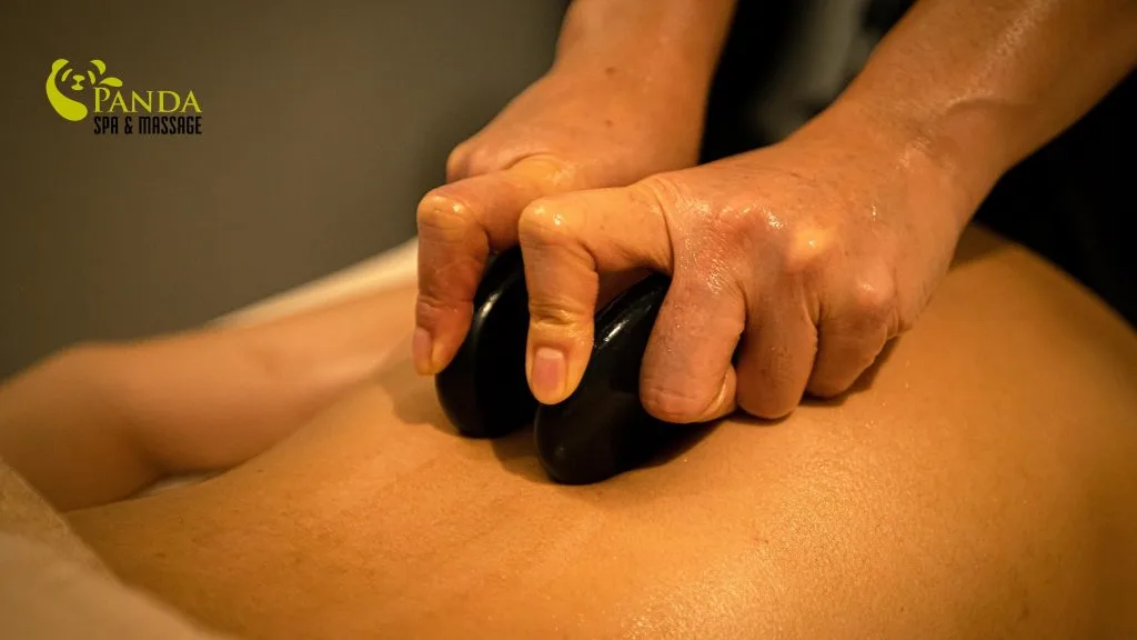 Hot stone body massage
