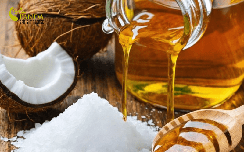 massage body bằng dầu dừa